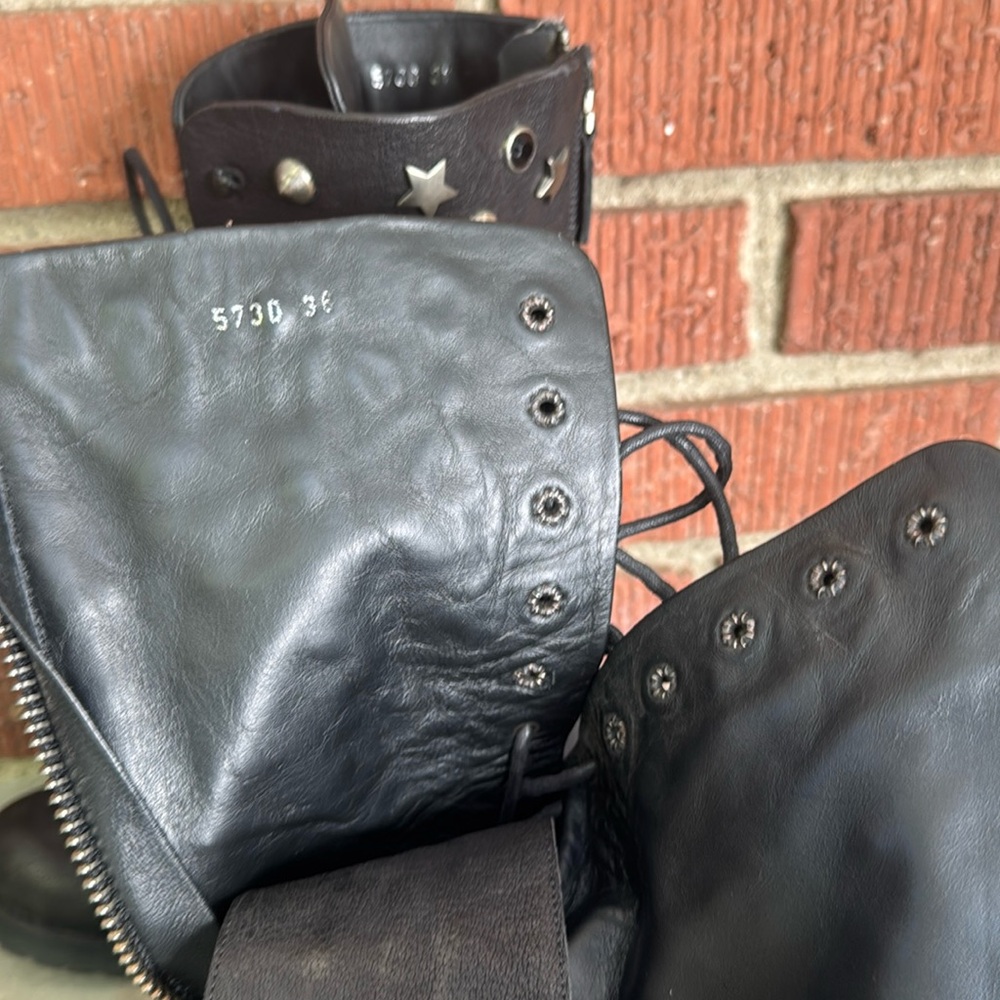 Baldan Embellished Leather Moto Boots - Picture 9 of 11